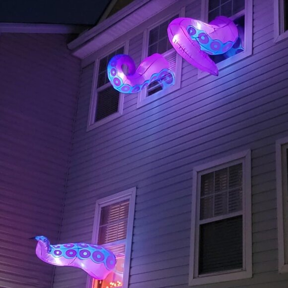 3 Pcs Octopus Tentacle Halloween Blow Up Inflatable Decorations with LED Light - Picture 1 of 12